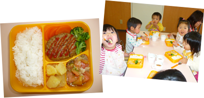 2015年4月から病院の厨房で作ったおいしい給食をご用意しています。